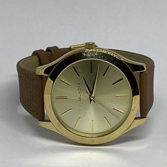 Michael Kors Runway MK3179 Men's Brown Leather Analog Dial Quartz Watch EY653 - Picture 7 of 12